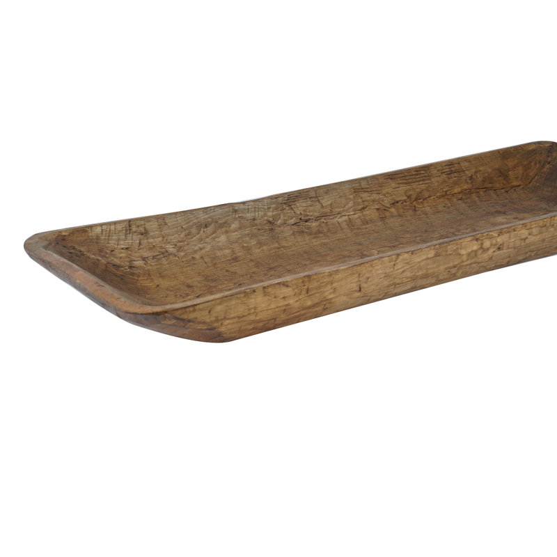 Assiette décorative rustique en bois Grisby, Ton de bois naturel