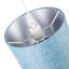 Contemporary And Sleek Blue Plain Linen Fabric Drum Lamp Shade By 
