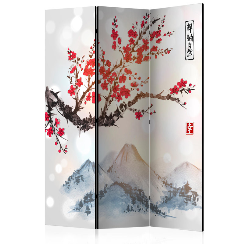 135cm W x 172cm H 3 - Panel Wood Folding Room Divider