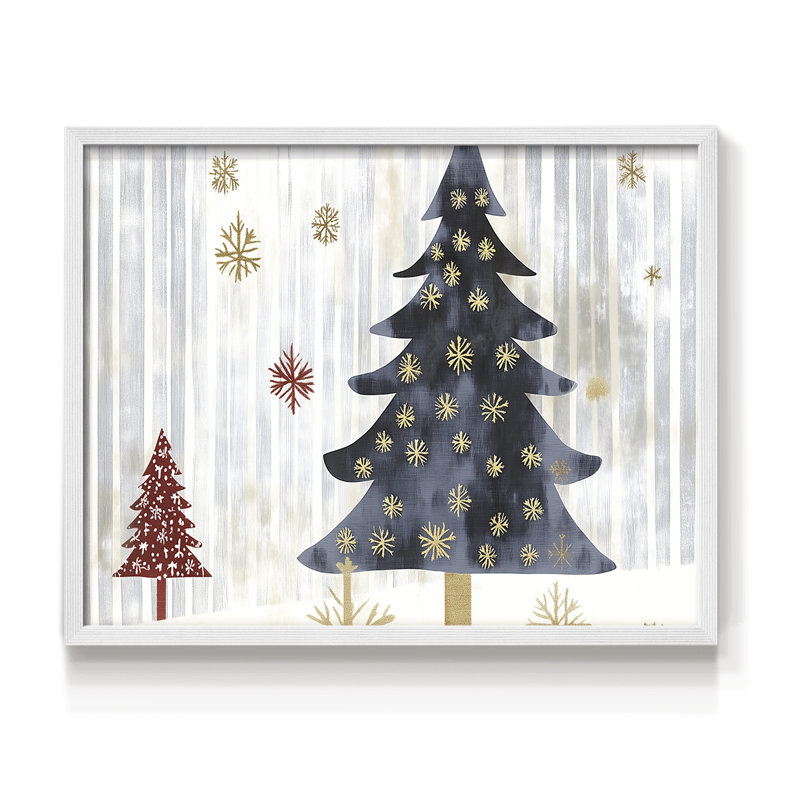 Chirstmas Art-CLXX -Framed Print - Restickable, H 22 po x l 28 po, Blanc