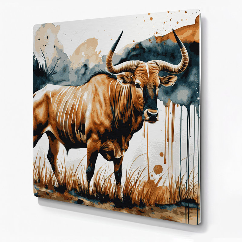 Faune, art mural gris, H 16 po x l 16 po