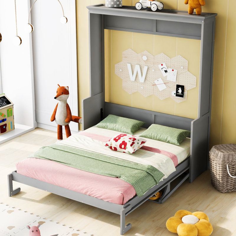 Tessio Queen Size Murphy Bed, Gray