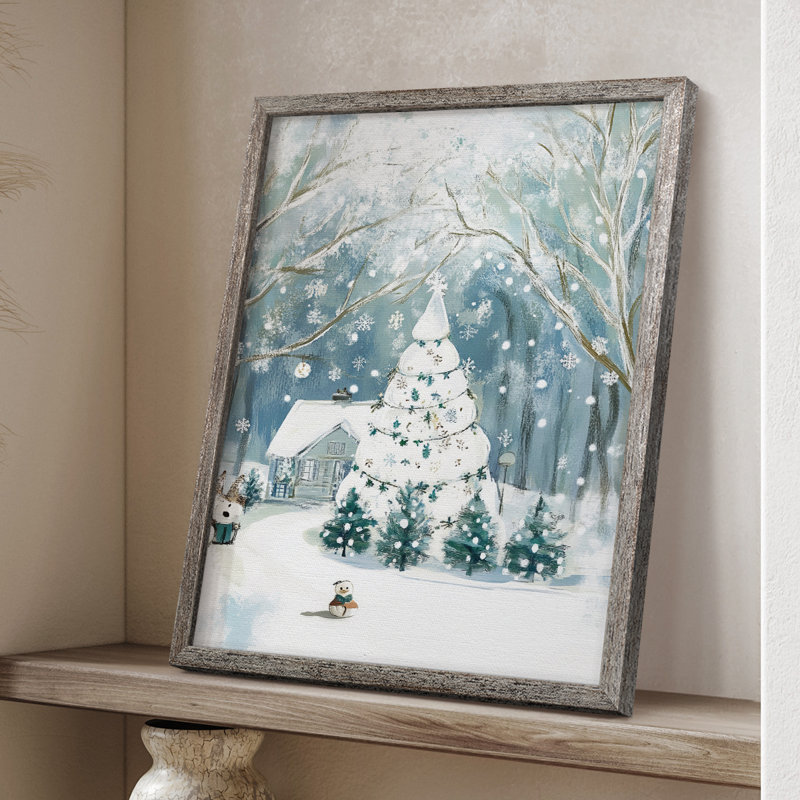 «Christmas Holiday Art DCCDXLII», reproduction d'art encadrée - bois massif XMA171483, H 30 po x l 24 po
