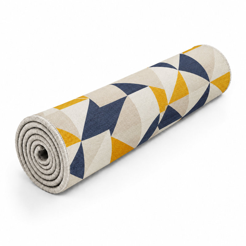 Abstract Machine Printed Area Rug, Rectangle 40 x 60 cm
