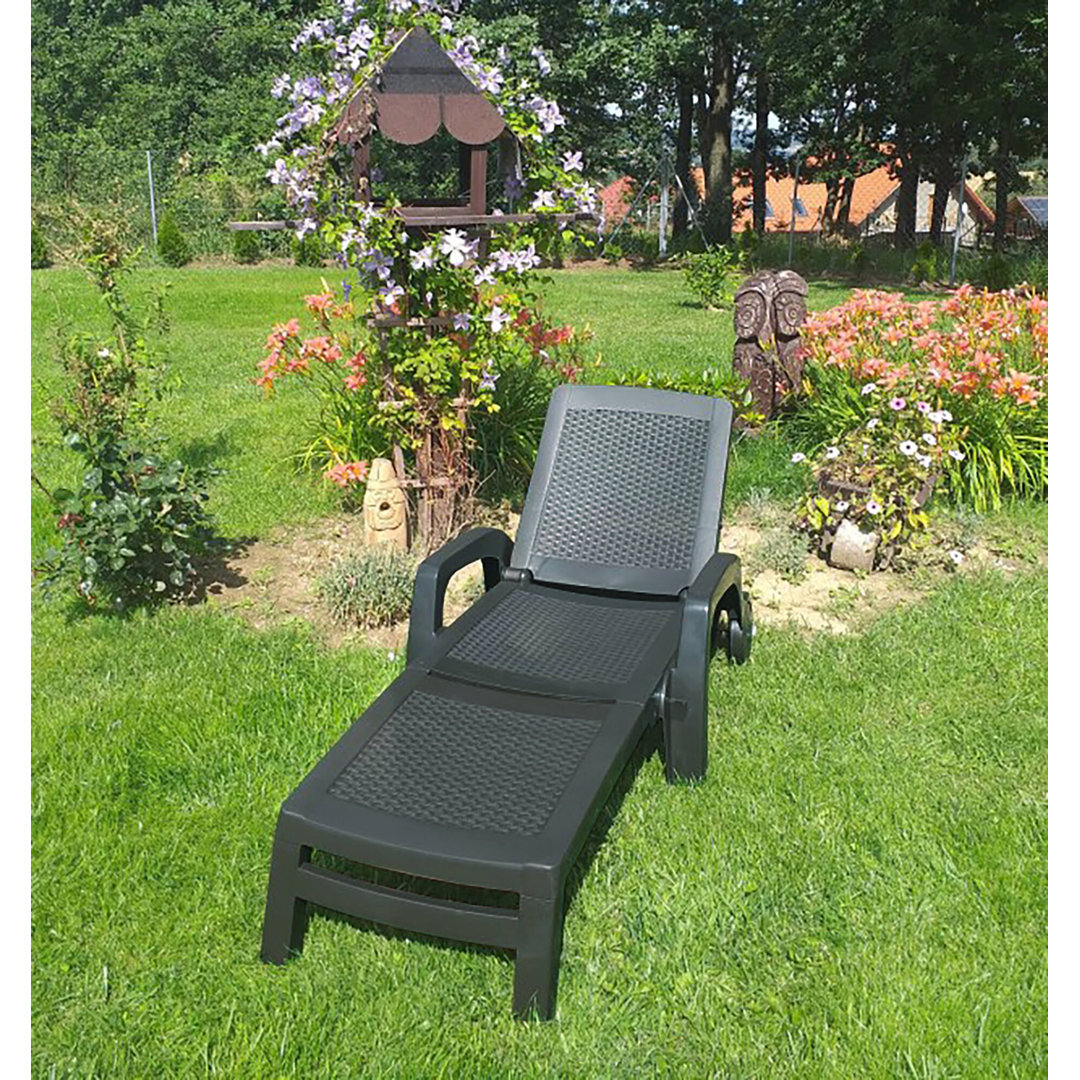 Sun Lounger Saturno, AdjusTable Garden Deck Chair, 190x46h70 cm