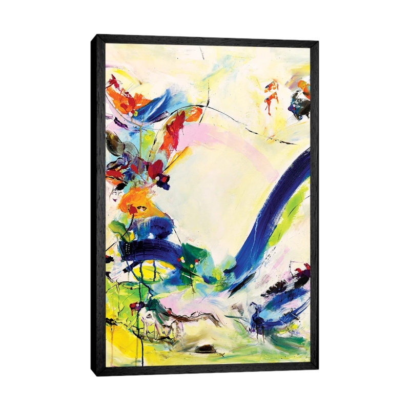 Waterfall 1 Piece Painting on Canvas, 66.04 cm H x 45.72 cm W, Black Framed