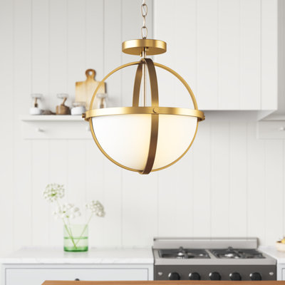 Luminaire suspendu sphérique à 2 lumières Balsamo