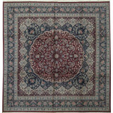 Jahan Wool Oriental Area Rug in Rust/Blue/Gray