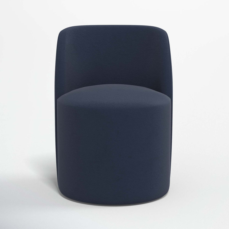 Begonia Upholstered Solid Wood Dining Chair, Classic Ink Performance Velvet