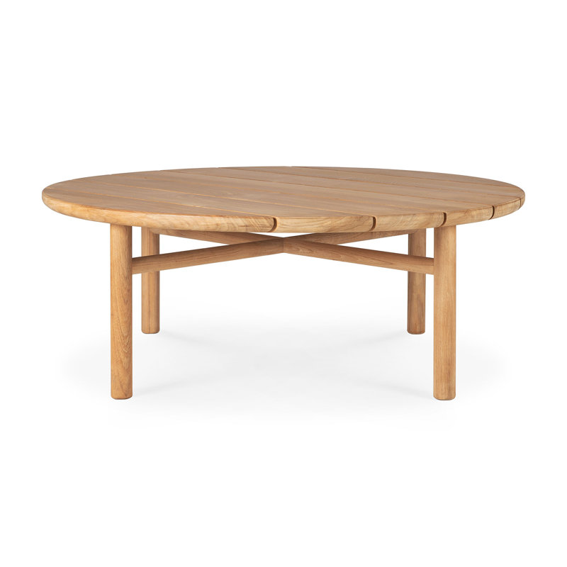 Quatro Outdoor Round Teak, 37.4" Diameter 