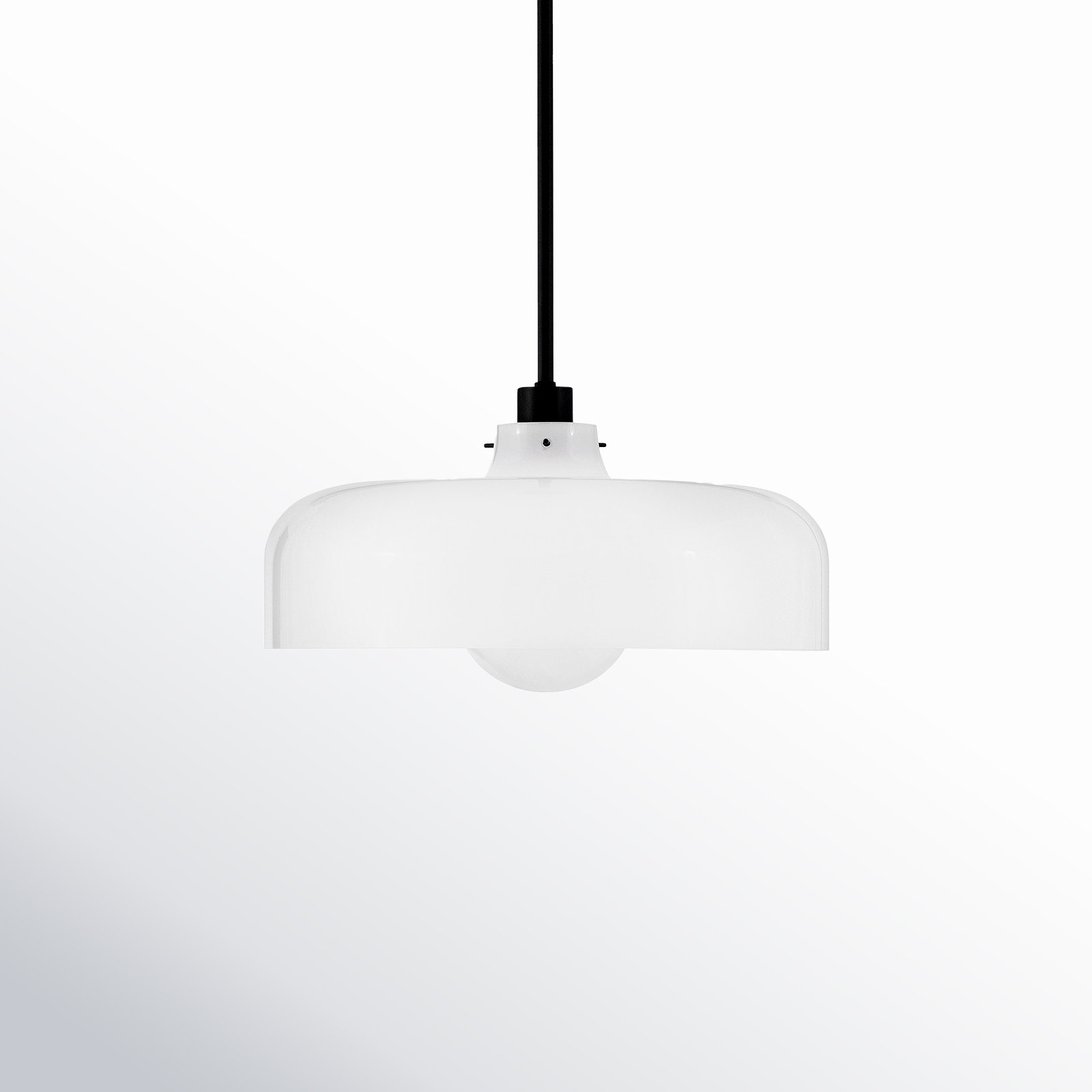 Villa Single Light Steel Dimmable Pendant, Black