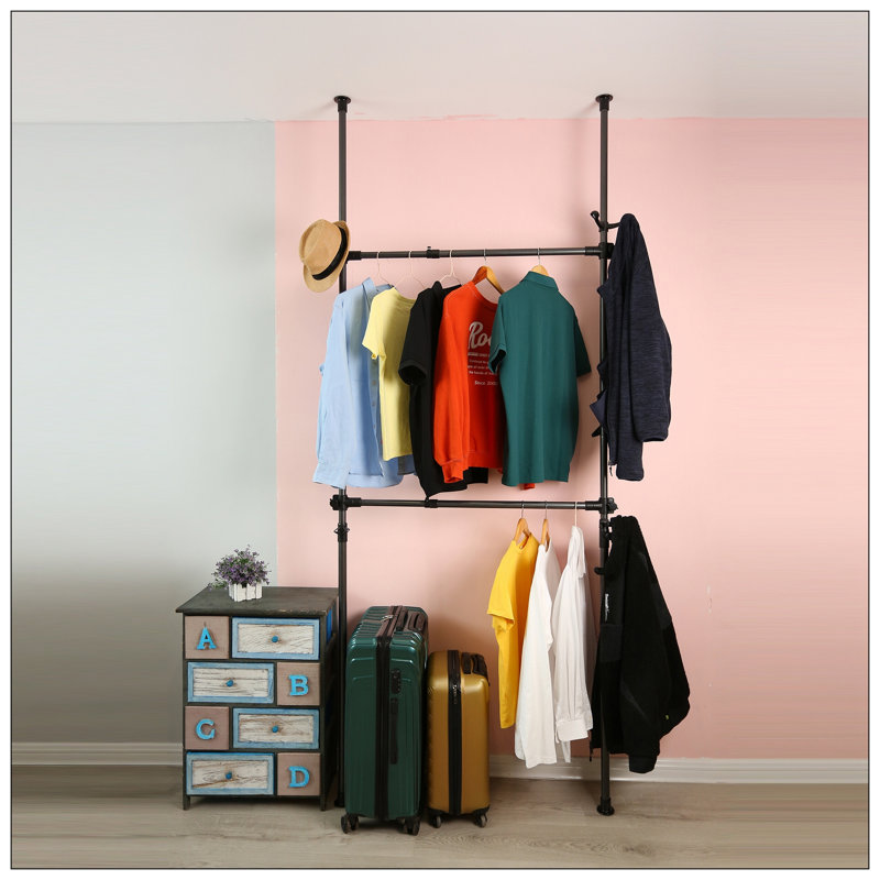 Portant ajustable Raechel, Noir