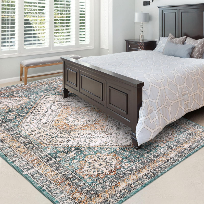 Abstract Machine Printed 200cm X 290cm Area Rug