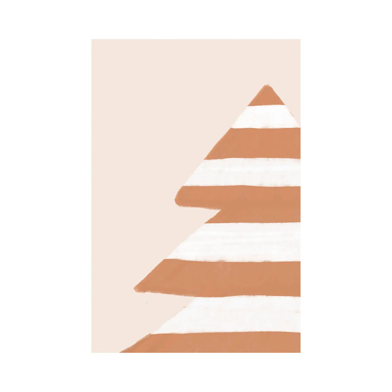 Stripey Xmas Tree - Wrapped Canvas Print, 101.6 cm H x 66.04 cm W x 1.91 cm D