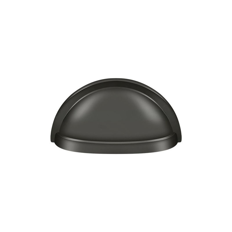 Poignée coquille ovale 3-1 / 2 po Deltana K43U10B en bronze huilé, Bronze frotté à l'huile