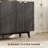 Fluted Sideboard Buffet Cabinet,with Doors,Adjustable Shelves,Wood Legs-766973892