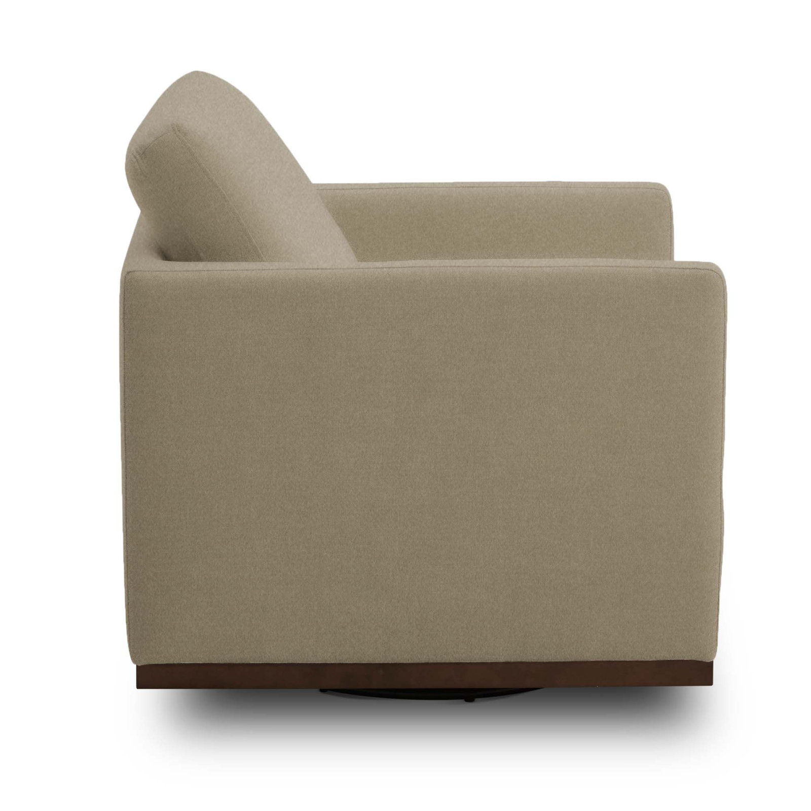 Bobbi Upholstered Swivel Armchair, Vesper Sand Velvet