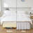 Wrap Around Bed Skirt Three Fabric Sides Elastic Dust Ruffled Tailored Drop,Easy To Install Fade Resistant, Queen/King