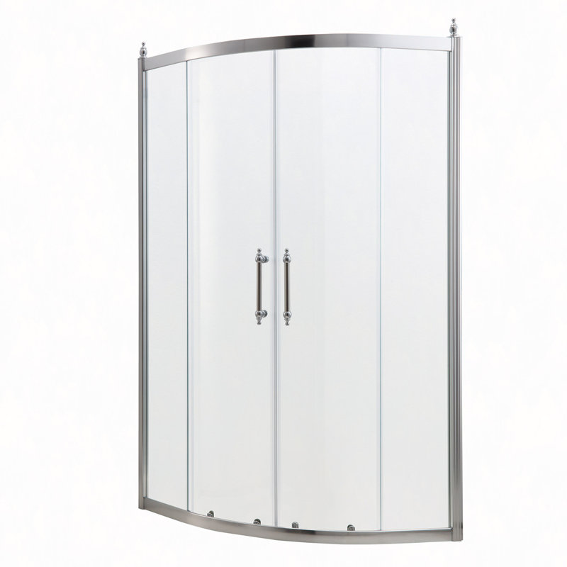 Porte de douche 36 po x 72 po avec cabine de douche encadrée en chrome 1/4 po (6 mm)