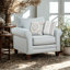 Chaise rembourrée en polyester avec accoudoirs roulés l 47 po Aurora