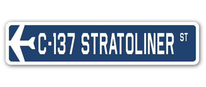 Plaque en aluminium militaire Bloomingdale C-137 Stratoliner Air Force, H 7 po x l 30 po x P 1 po