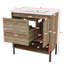 Meuble-lavabo moderne en bois 30 po, meuble-lavabo avec tiroir coulissant, meuble-lavabo avec comptoir de lavabo en céramique, meuble-lavabo