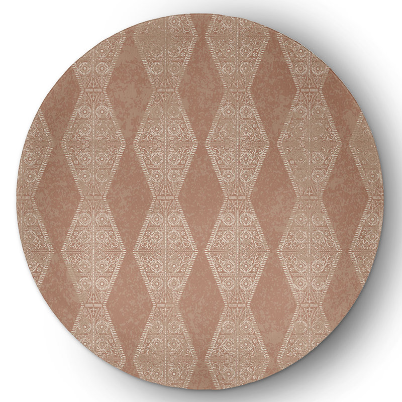 Chenille Moroccan Indoor Rug, Round 5'