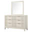 Commode blanche antique avec miroir