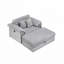 Fauteuil d'appoint en velours côtelé avec tabouret de rangement-376123022