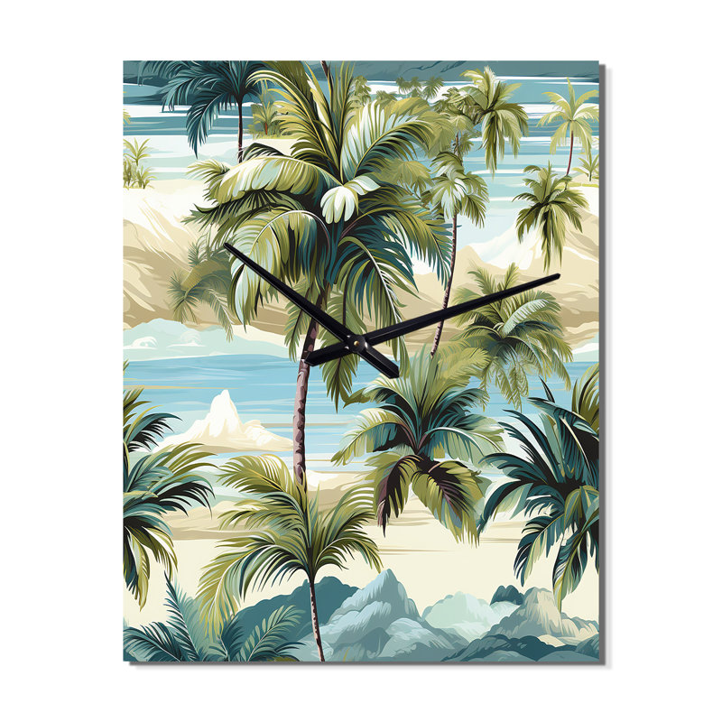 Jamson - Horloge murale tropicale, H 40 po x l 10 po x P 1 po