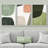 Mid Century Shape Green Tripyth Multicolor Ovals Abstract Mid Century Modern Framed Canvas 3 Pieces Print Wall Decor-119385093-90847642