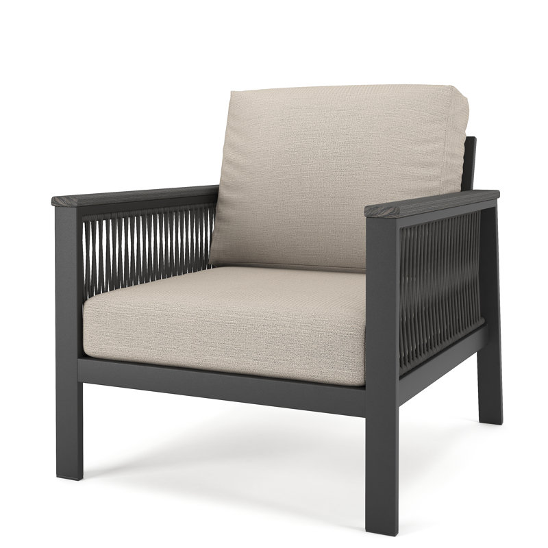 Townsend Metal Outdoor Lounge Chair with Sunbrella® Cushions, Cast Silver Sunbrella®