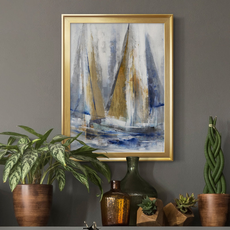 Croisière sur toile de qualité supérieure - prête à être accrochée, Toile encadrée dorée, H 22,5 po x l 30,5 po x P 1,5 po
