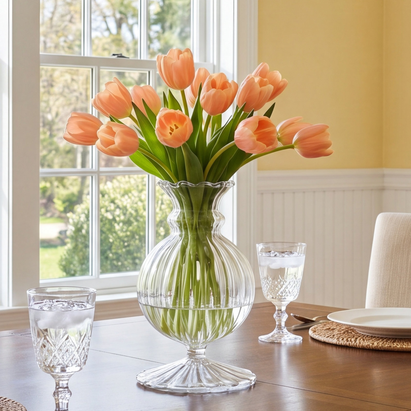 Miss Annie Table Vase, Clear