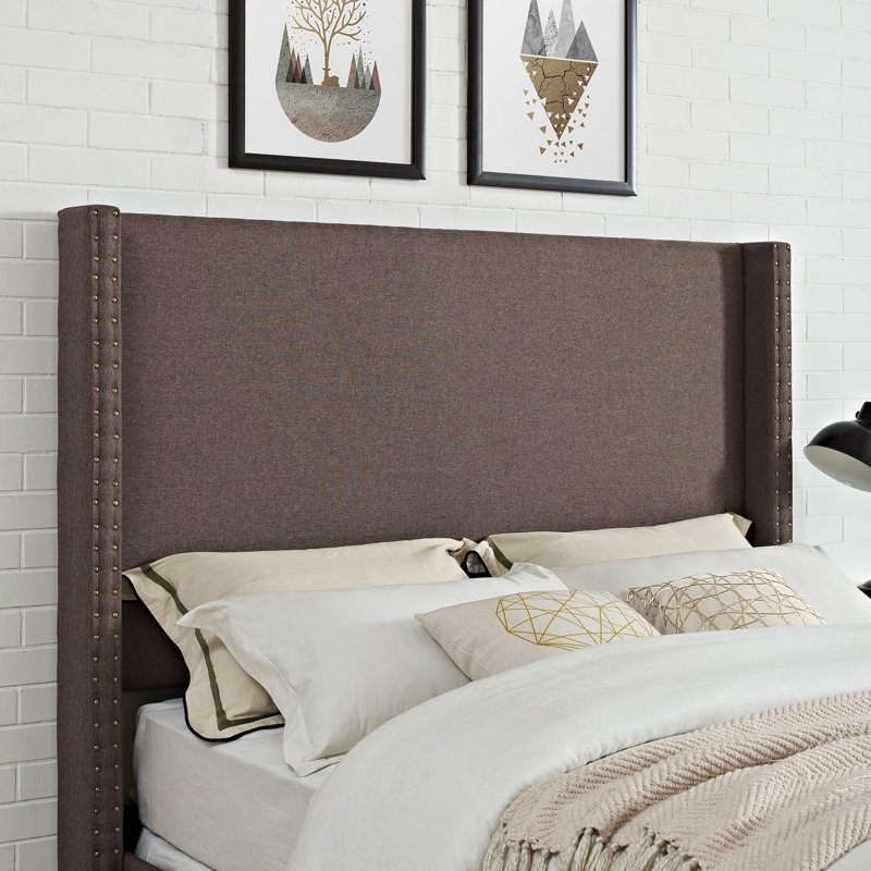 Tête de lit tapissier Benedict, Lin bourbon, Double / Grand