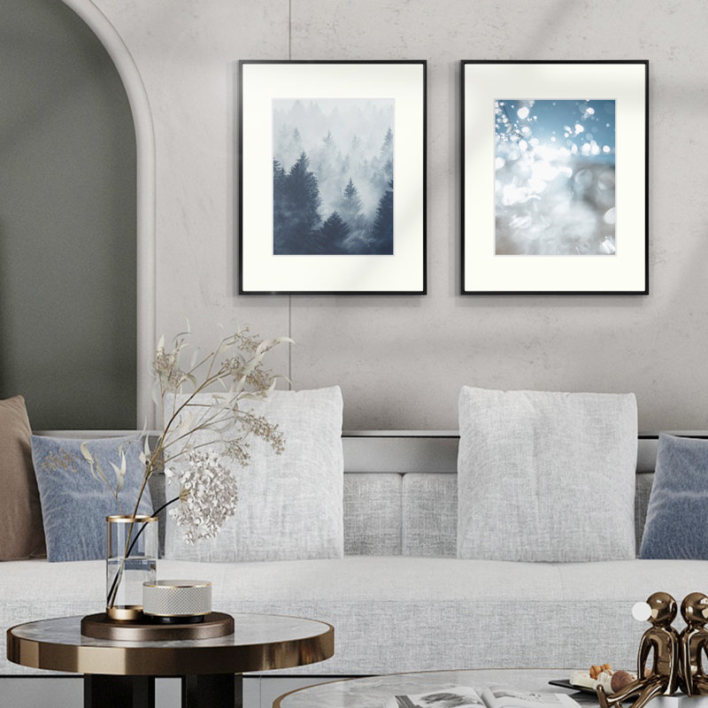 2 Piece Matte Gallery Wall Frame Set, Multi Photo Frames Collage, for Wall or Table Top Display, Black, 11" x 14"