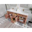 Sonoma X P 22 po Meuble-lavabo double D en terre cuite chaude avec quartz-100305074
