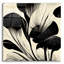«Flowers Black White 27» par Ray Heere, art mural en verre acrylique, 24 po x 24 po-1190640731