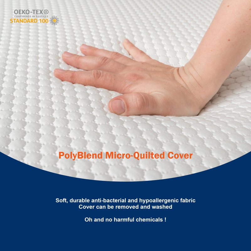 Ruffy SnugMax Memory Foam Mattress Cool Orthopaedic Firm Comfort, European Double (140 x 200cm)