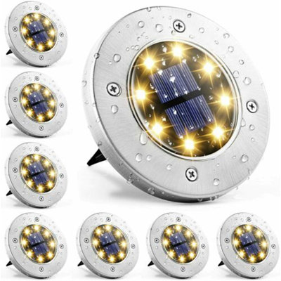 Silver Solar Powered Metal Well Light