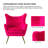 Avianna 29.25'' Wide Tufted Velvet Wingback Chair-1150443704