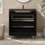 Meuble-lavabo autoportant moderne avec lavabo vasque en céramique et plateau en pierre frittée durable-1065436708-1065436710