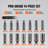 Impact Sockets Set 14pcs 6-Point 1/4" Drive Bit Ratchet Tool Kit Case