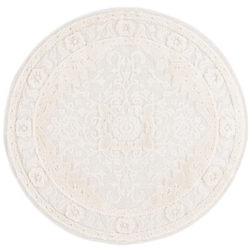 Chloe Performance Oriental Rug, Round 6'7"
