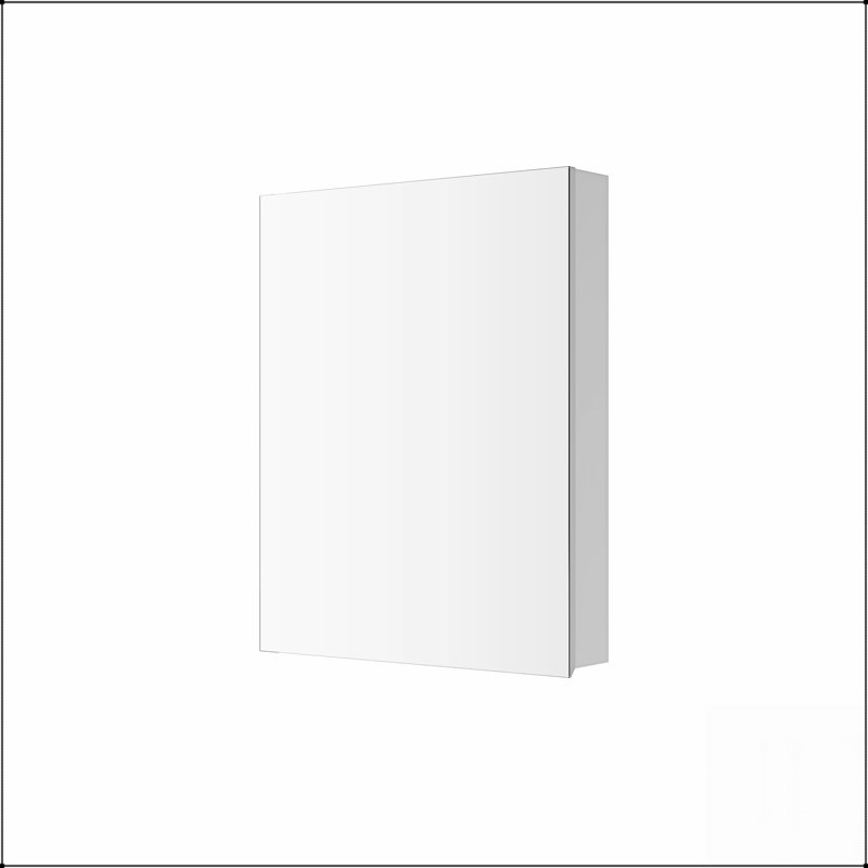 Armoire à pharmacie à surface sans miroir avec bords biseautés et rangement spacieux, parfaite pour les salles de bain modernes