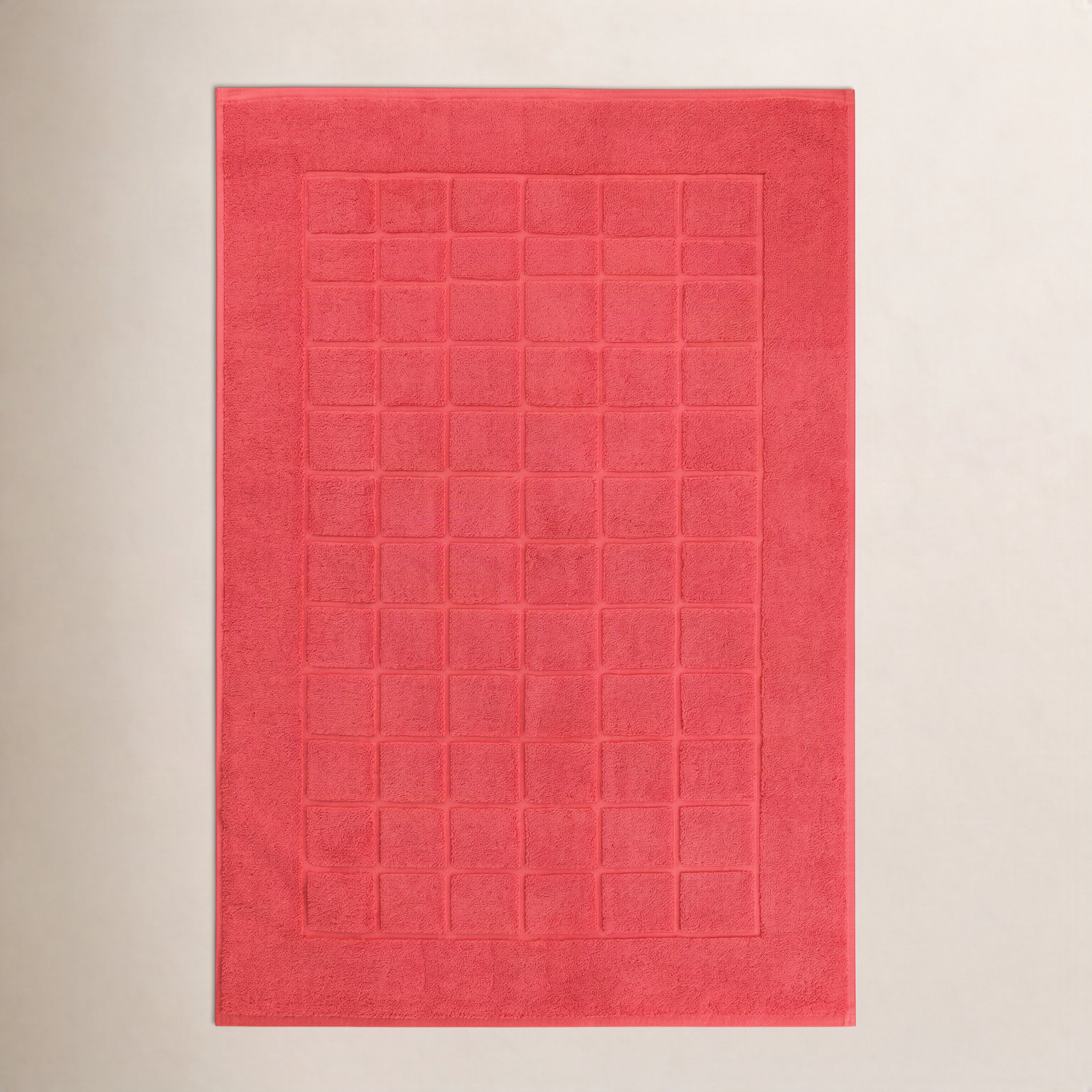 Cotton Bath Mat, Red