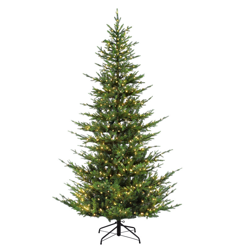 7.5' Pre-Lit Modern Artificial Fir Christmas Tree