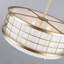 Lustre tambour 6 lumières 19,68 "à intensité variable moderne avec abat-jour en tissu blanc-1910037554