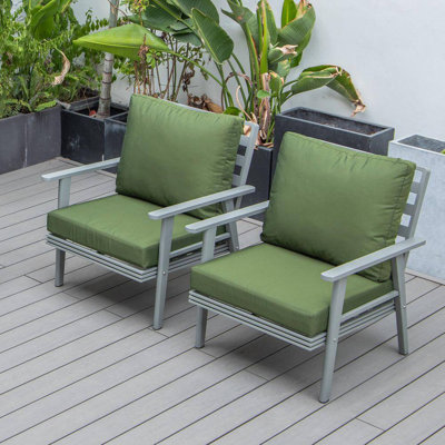  Fauteuil de patio gris Walbrooke, ensemble de 2