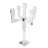 20" Clear Faceted Crystal Tabletop Candelabra Candle Holder